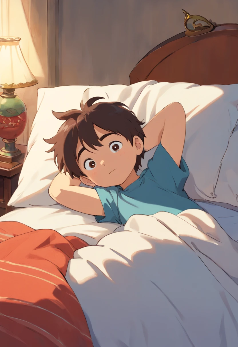 natta,A lay on the bed and slept,Suddenly woke up,Suddenly woke up,