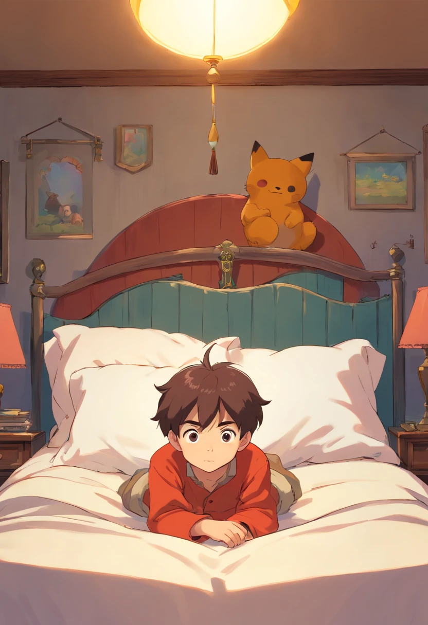 natta,A lay on the bed and slept,Suddenly woke up,Suddenly woke up,