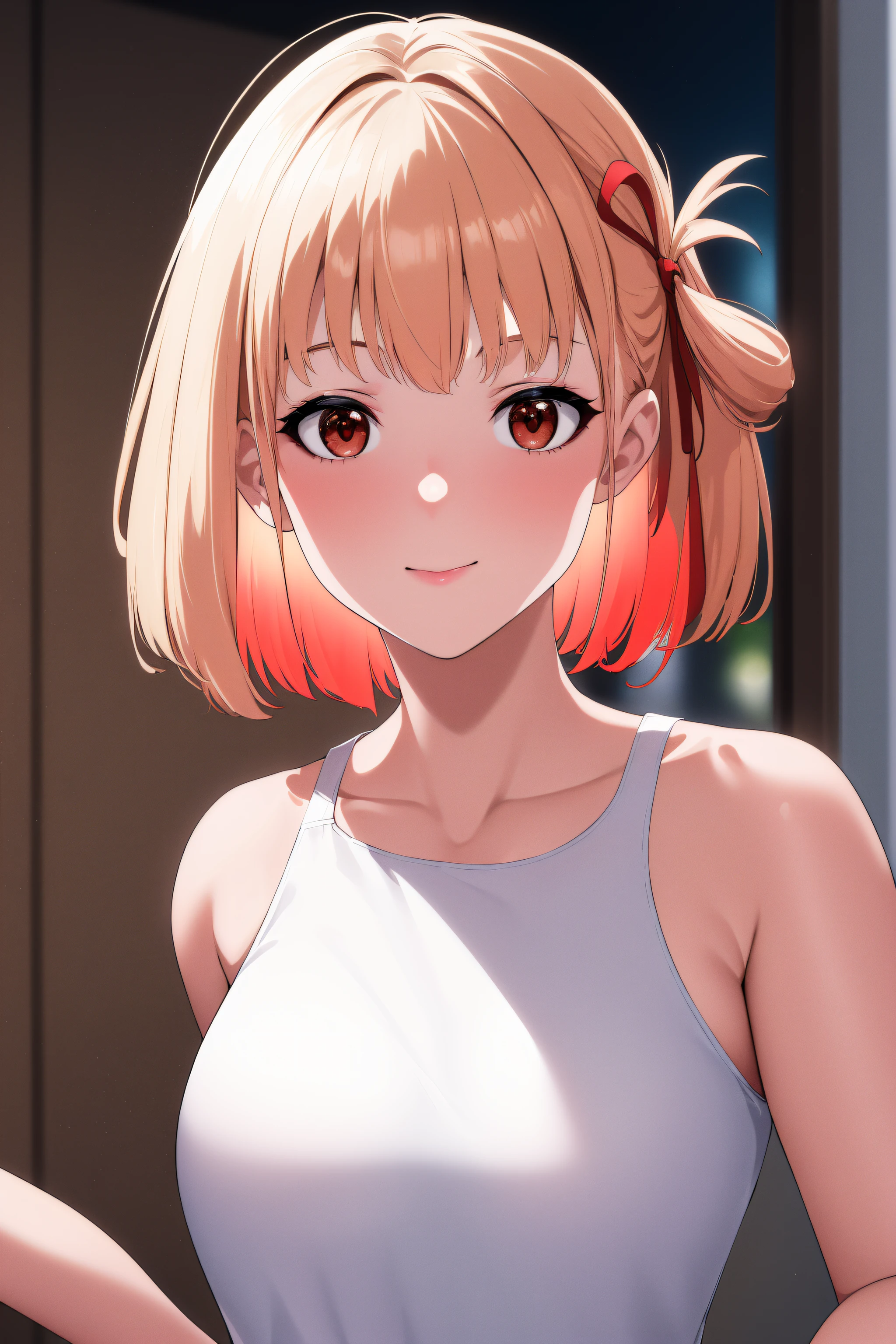 (masterpiece、top-quality、hight resolution、Official art、Beautifully Aesthetic:1.2)、(8K:1.4)、(1girl in)、ighly detailed:1.4、Best Quality、。.。.。.3D、(Photorealsitic:1.4)、Realistic、colourfull、highestdetailed、face perfect、(Beautiful hairstyle:1.2)、(Platinum Blonde Hair:1.4)、The upper part of the body、(cleavage of the breast:1.2)、striking visuals、(Bedroom:1.3)、(Fractal space:1.0)、(all-fours:1.3)、(Dynamic streaks)、vivd colour、(((NSFW:1.9)))
