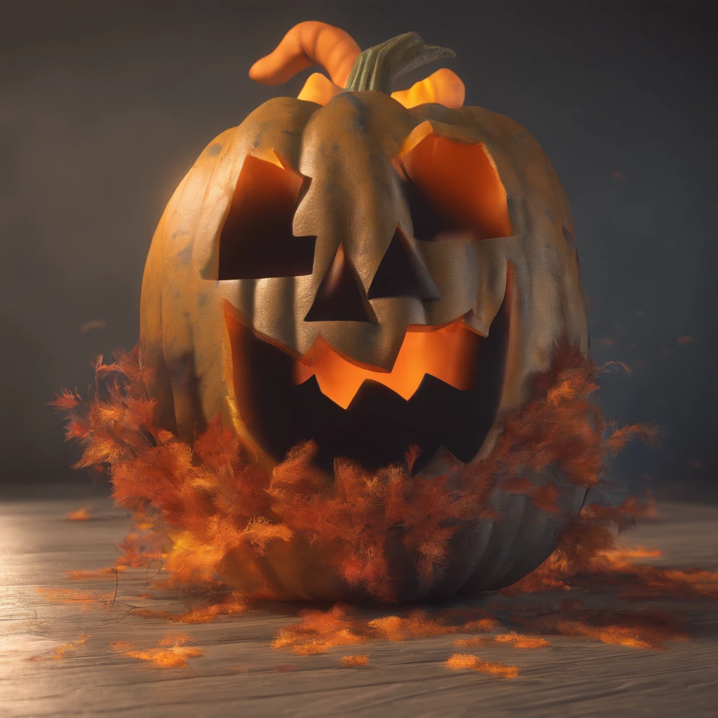 post de halloween que tem abobora de halloween e um amao de zumbi a segurar fotografias