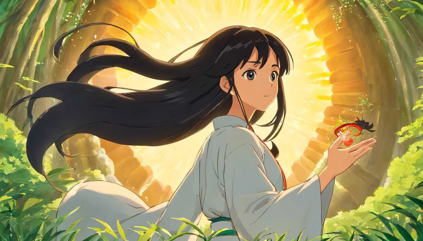(A goddess with long black hair),(Chinese Ancient Times),(Continuous action),(Storyboard)
