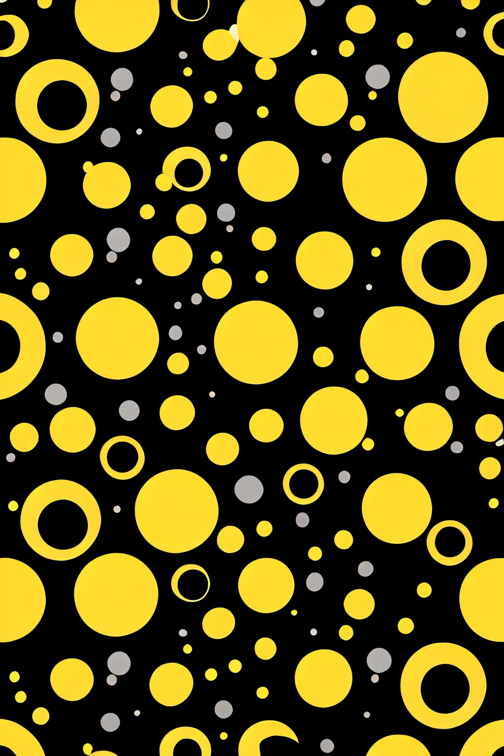 Very yellow colored circles in black spots