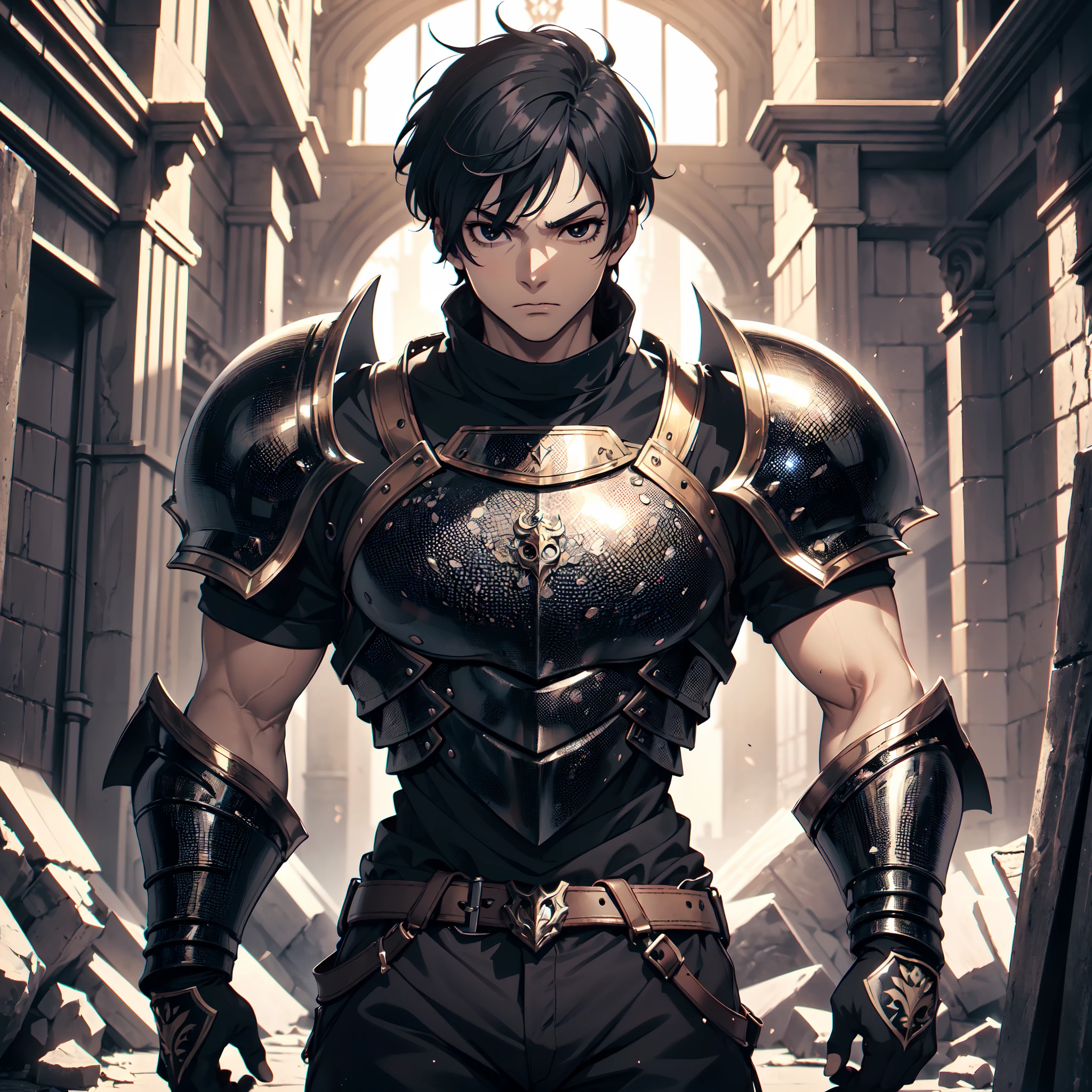 128K Ultra High Definition,
128K Ultra High Quality,
128K Ultra High Resolution,
Best Definition,
Best Quality,
Best Resolution,
Perfectly Detailed,
Perfectly Designed,
Extremely Detailed,
Extremely Designed,
Hyper Detailed,
Hyper Definition,
Hyper Quality,
Hyper Resolution,
Masterpiece,
(((Anime))),
Body Shot,
(((Boy))),
Handsome,
Muscular Body,
(((Black Short Hair))),
(((Black Eyes))),
(((Hyper Detailed & Perfectly Designed With Ultra High Quality Black Berserker Armor))),
(((Inside Of Medieval Royal Palace Background Scenery))),