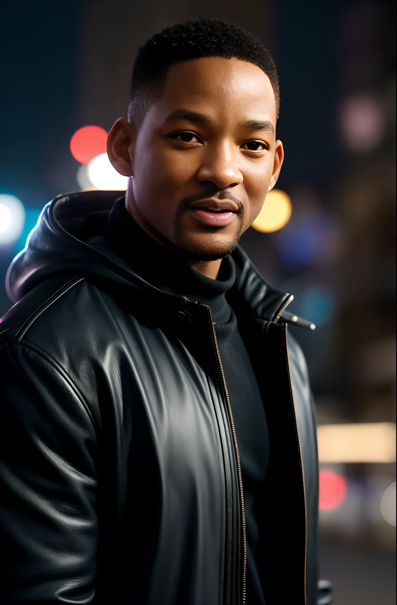 ((Movie premiere poster)), tmasterpiece，（best qualtiy），highly  detailed，ultra - detailed，(Dynamic pose:1.2),(Dynamic camera)，2 people，Will Smith（Will Smith），Jaden Smith，father and son，8K, High definition, Detailed face, Detailed eyes,Return to Earth，in style of marvel and dc, Hyper-realistic, + cinema shot + Dynamic composition, Incredibly detailed, Sharpen, Details + Superb details + evening with light + perfectionism + award winning realism ((Moody lighting))，Be interviewed，(Dynamic pose:1.2),(Dynamic camera),Close-up Will Smith（Will Smith） ,Perfect eyes , (Wearing a shabby mech coat),(Bokeh:1.2), Intricate, (Steel metal [Rust]), elegant, Sharp focus, Soft lighting, Vibrant colors, ((Streets)), Detailed face, RAW photo, full sharp, Wallpapper 8K UHD, Digital SLR, Soft lighting, High quality, filmgrain, Fujifilm XT3