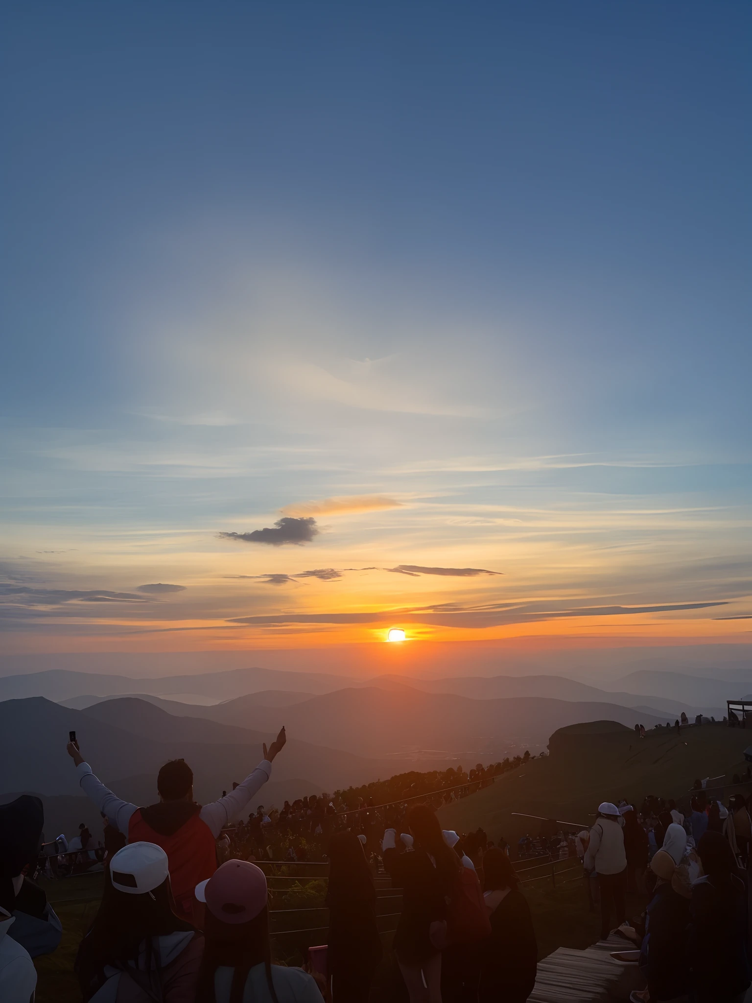 People stand on the hill and watch the sunset, during sunrise, late sunset, With sunset, mountains and sunset!!, sun is in the top, late sunset, Sunset view, The most beautiful sunset, At sunrise, mountains and colorful sunset!!, with a sunset, during dawn, Sunset!!!, at a beautiful sunset, sunset sunrise, Sunset atmosphere