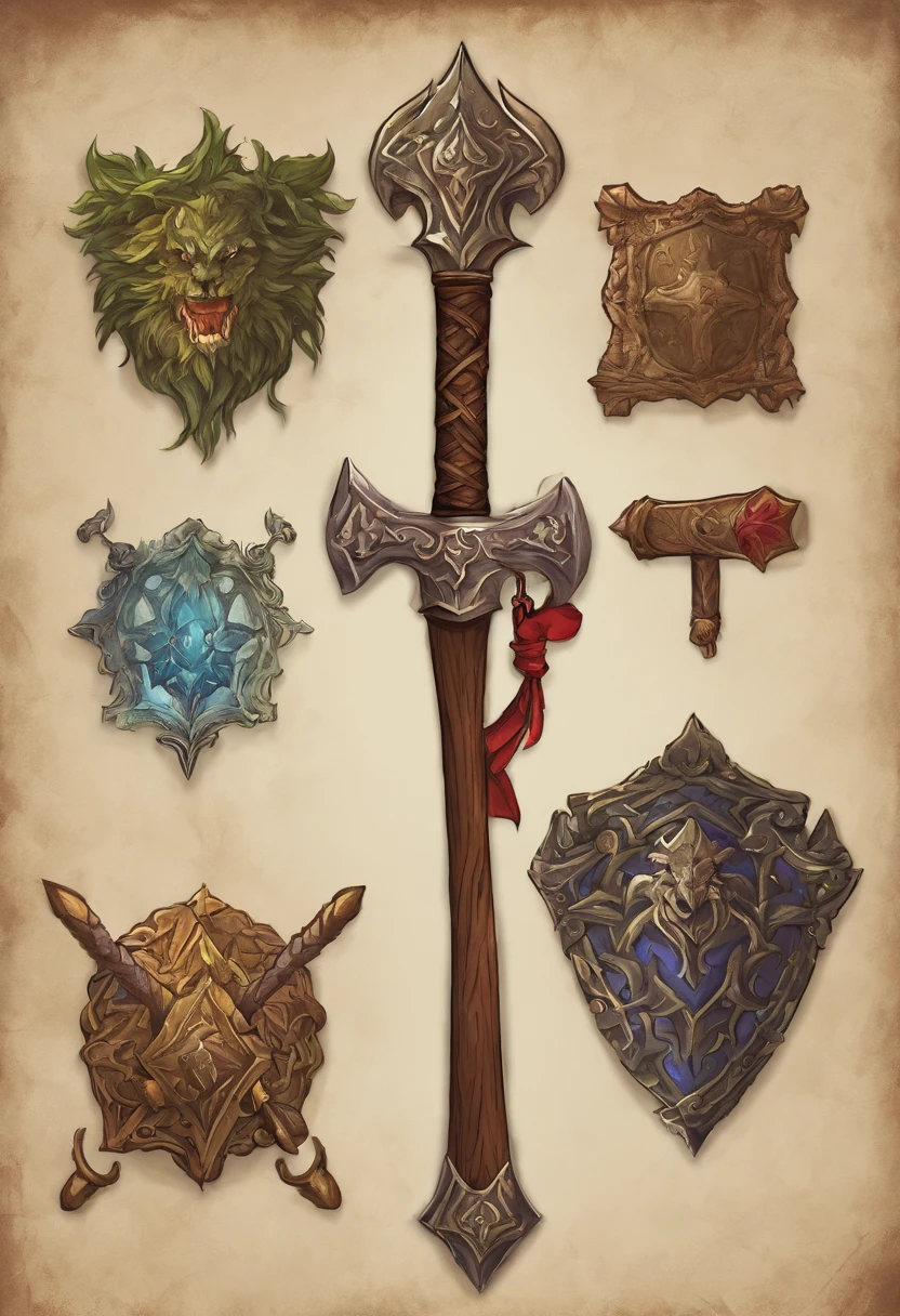 best quality, Trending on Artstation, masterpiece, weapon, hammer, mjolnir