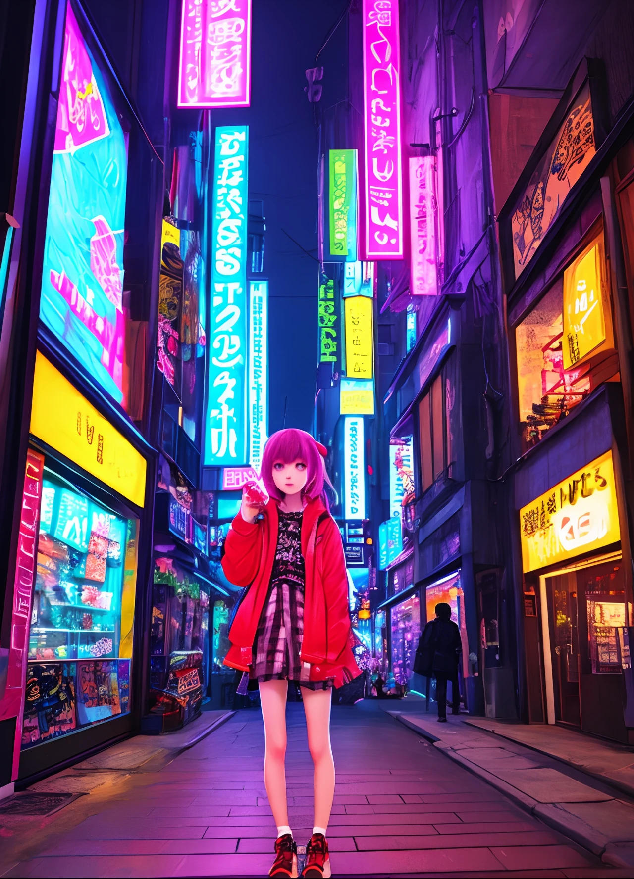 neons、girl with、animesque