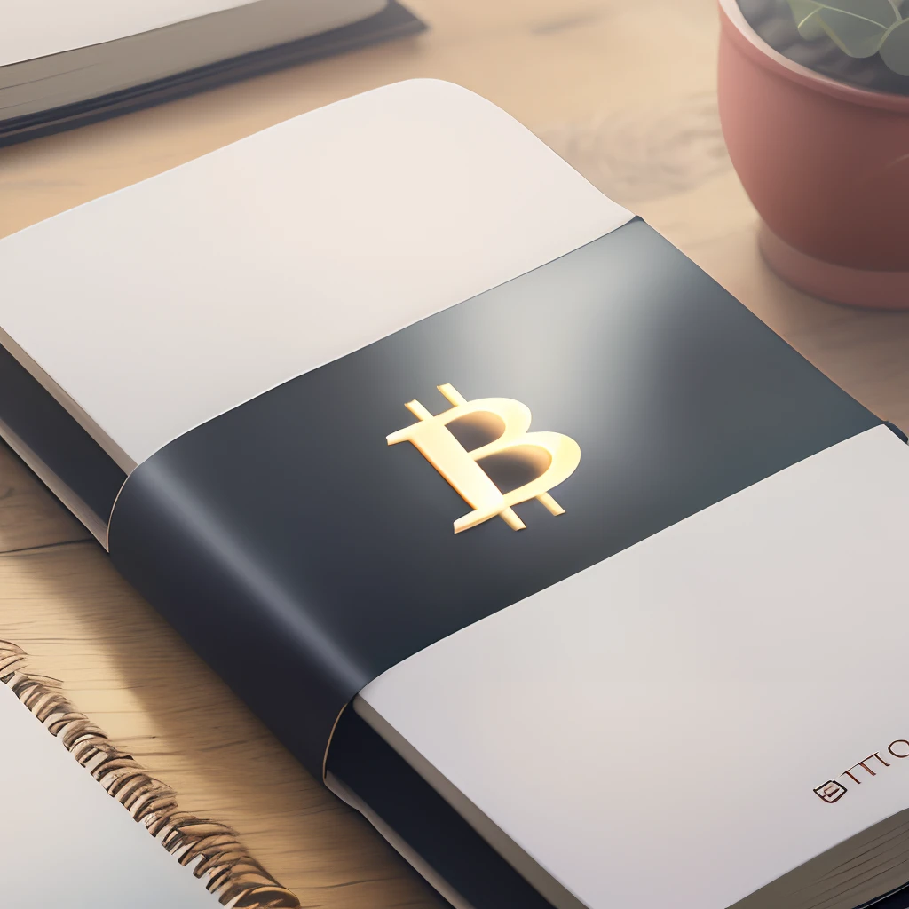 Create a book with Bitcoin logo