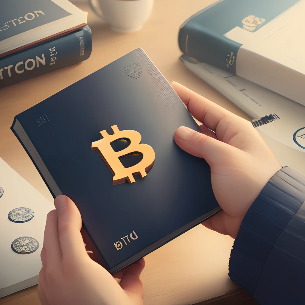 Create a book with Bitcoin logo