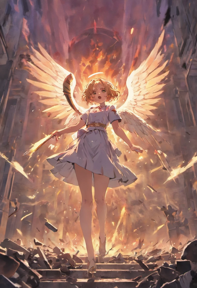 Black, white, blue, red,(Best quality, Ultra-detailed, high resolution, Extremely detailed CG),Wide shot,The Angel of Death stands on the edge of the cliff,She is very beautiful,She loves blood and the sea,Bloody rain, mistic,Rabid, Intricate, Surreal,Delicate