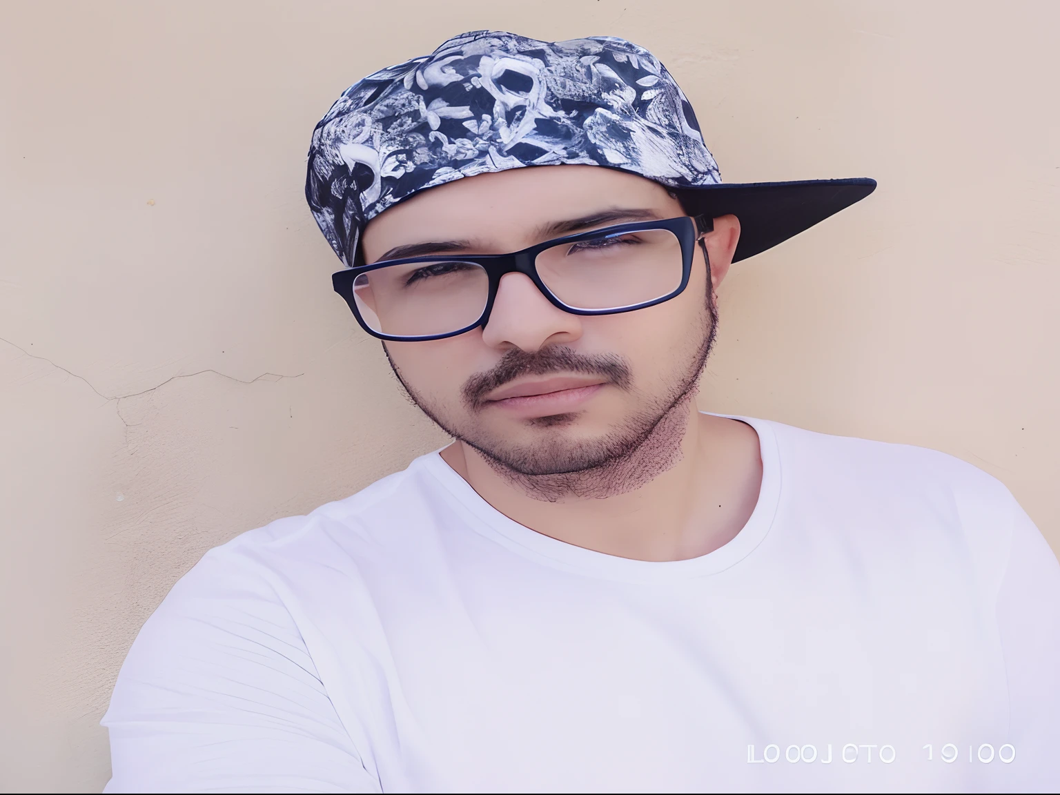 arafed man wearing a hat and glasses standing in front of a wall, headshot profile picture, high quality portrait, very very low quality picture, twitch streamer / gamer ludwig, andres rios, halfbody headshot, foto realista, portrait shot 8 k, zigor samaniego style, msxotto, around 1 9 years old, portait photo profile picture