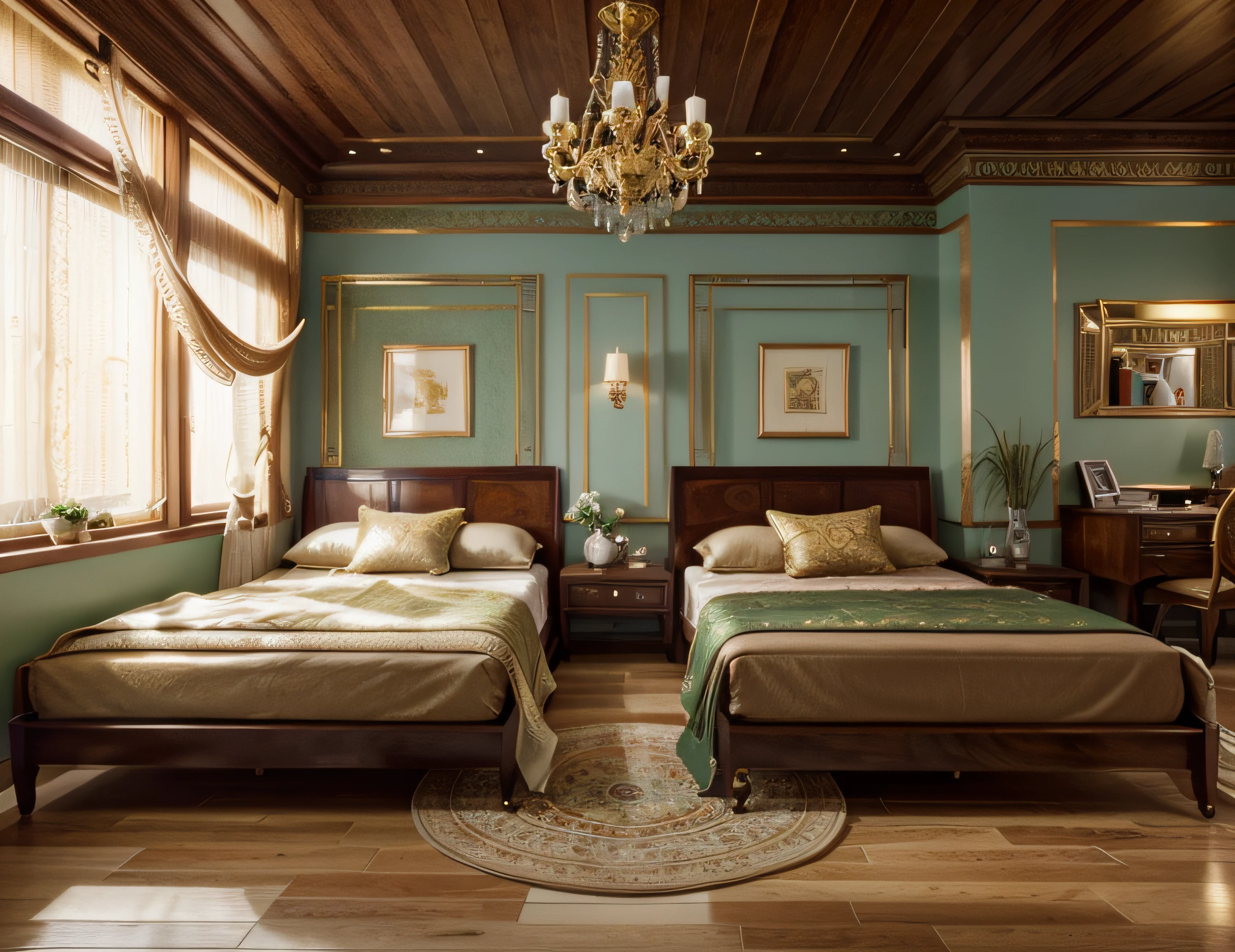 Warm Neutrals: Traditional interiors often start with a base of warm neutral colors. Beiges, creams, and soft whites create a welcoming and timeless backdrop for the room. Rich Jewel Tones: One of the key features of traditional design is the use of deep and rich jewel tones. These can include deep reds, emerald greens, sapphire blues, and royal purples. These colors add depth and a sense of opulence to the space. Earthy Hues: Earthy colors like terracotta, mustard yellow, and olive green can be used to complement the rich jewel tones. These hues bring a sense of balance and harmony to the color palette. Classic Pastels: Soft pastel colors like pale pink, baby blue, and mint green are also used in traditional design. These colors add a touch of delicacy and nostalgia to the space. Warm Wood Tones: Traditional interiors often feature furniture and woodwork with warm wood tones. Oak, cherry, and mahogany are commonly used, and these natural hues contribute to the overall warmth of the design. Gilded Accents: Metallic accents in gold or brass are frequently incorporated, adding a touch of luxury and elegance to the decor. These accents can be found in mirrors, frames, lighting fixtures, and furniture hardware. Patterned Fabrics: Traditional interiors make extensive use of patterned fabrics. Floral, paisley, damask, and toile prints are commonly used in upholstery, drapes, and throw pillows. These patterns add visual interest and texture to the space. Oriental Rugs: Traditional interiors often feature Oriental or Persian rugs with intricate patterns and a wide range of colors. These rugs serve as focal points and tie the color scheme together. Antique and Vintage Pieces: Traditional design incorporates antique and vintage furniture and decor items, which often come with their unique and diverse color palettes. These pieces contribute to the eclectic and timeless character of the style. Wallpaper: Wallpaper with intricate patterns and a mix of colors is a common