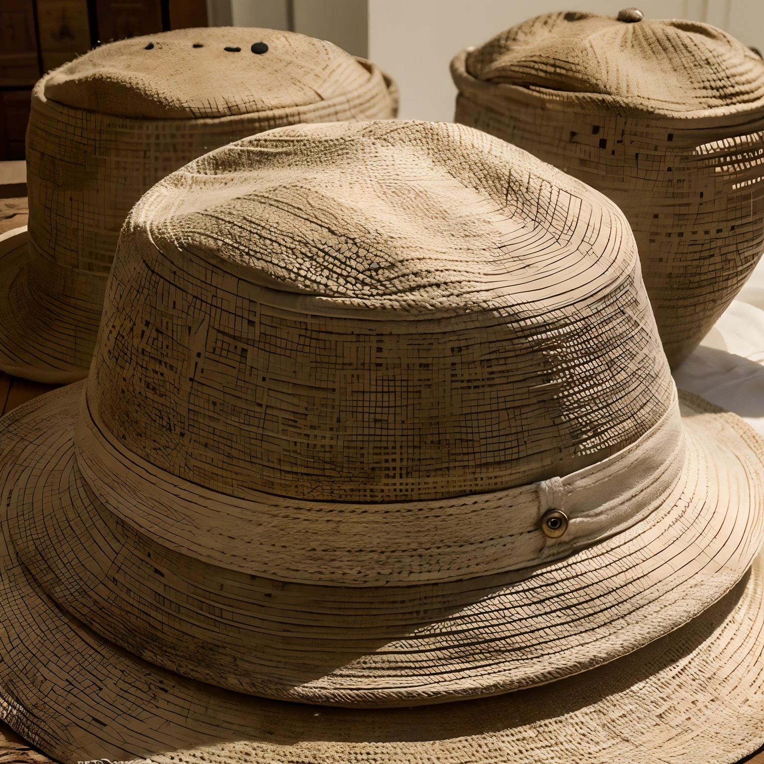 Dessinez un croquis d'un bonnet en laine avec une empreinte originale qui le rend unique. The imprint can be a shape, un motif ou un symbole qui raconte une histoire. Then describe the hat and its imprint so that it can be clearly seen.