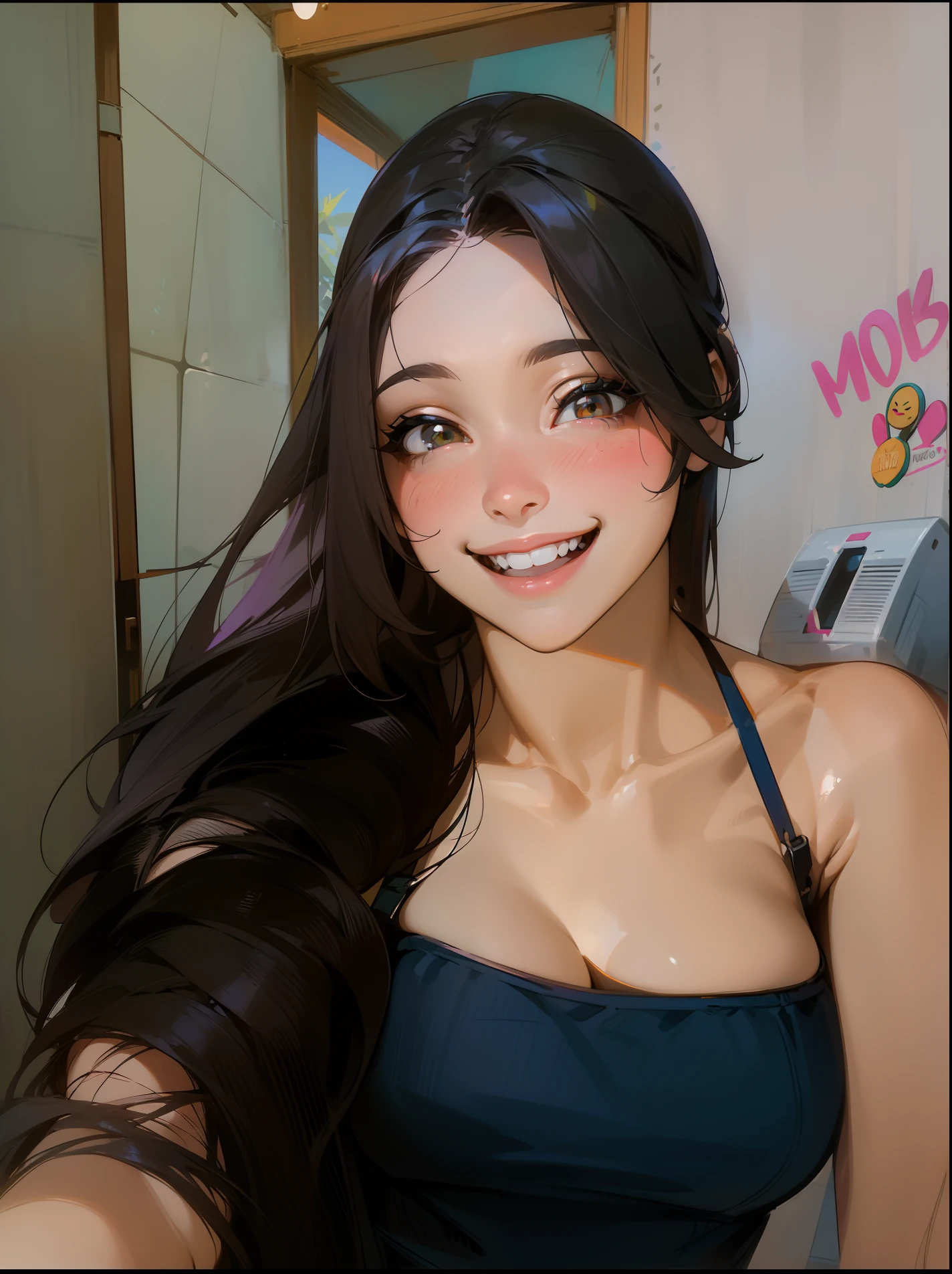 Mulher com sorriso leve e olhar sensual,estilo pixar Disney, alta qualidade, MELHOR qualidade