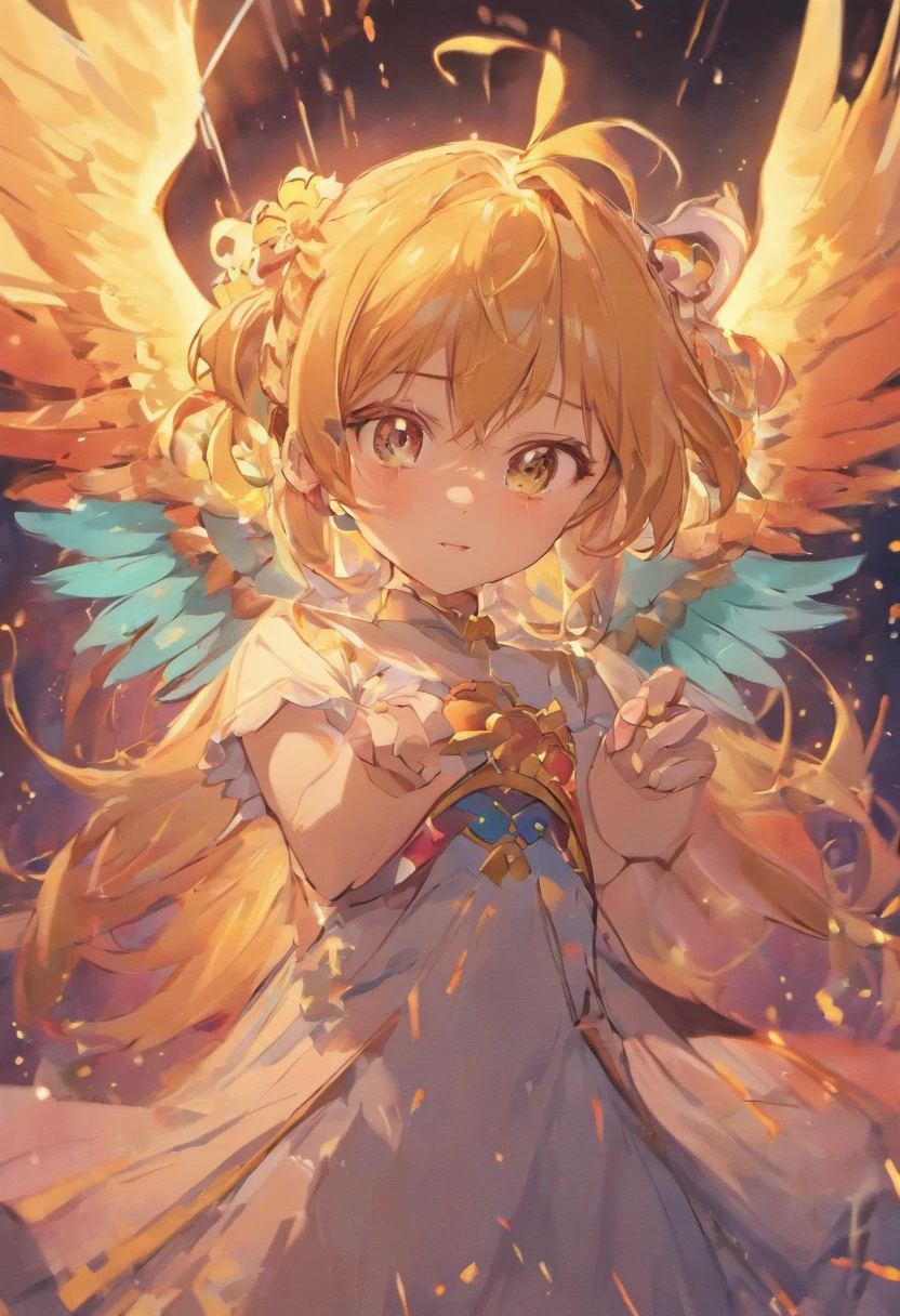 Criar a figura detalhada de um anjo caido.