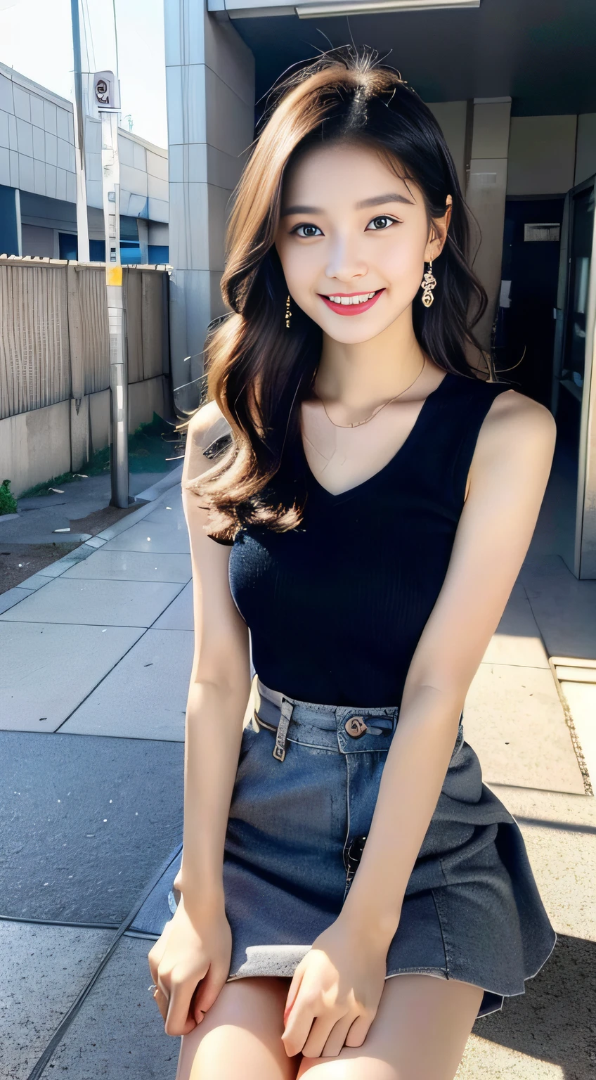 (((32K,very high res, high detailing, highly accurate,Maiden 1:1.5))),Raw photo & realistic atmosphere,beautiful dark blue eyes,Detailed mouth,Glossy lips,Detailed eyebrows,Soft white skin that shines with every detail,,Eyes drawn in detail、Very beautiful eyes with azure eyes,Detailed lips、Very beautiful face,Very well-formed face、Lifelike face,shiny beautiful lips,Beautiful eyebrows,Infinite reality,Best design,(Insanely cute Japan -yeld hischool girl,,Beautifully shaped breasts,Very cute beautiful girl,Little Gilthy body,Outstanding style:1.5),Best Natural Makeup,Japanese ido,Korean Idols,Young sensual idol,Moist eyes,Dark Beautiful Deep Eyes,Beautiful butt,beauty legs,,camel's foot,:1.3),超A high resolution、,Natural and realistic face,Back lighting,Pure eyes are too cute,(((photorealisim,Photograph the whole body))),,Reality Live Action,(Fashionable earrings,,a necklace,A bracelet,gyuru,Glossy nail art,American Street Winter Fashion,outer,Unique skirt,Leather shoes,Calm and fashionable girl,light brown hair,short-hair,独奏,Lori,little smiling,full body Esbian,Show full-body fashion,Sit up,Show me your leather shoes, Only beauty young cute 15 year old girld girl with beau anarismeenage fashion magazine shoot,K-POP hobbyist,Fashion that seems to be in Koreatown:1.7),Shin-Okubo's Koreatown