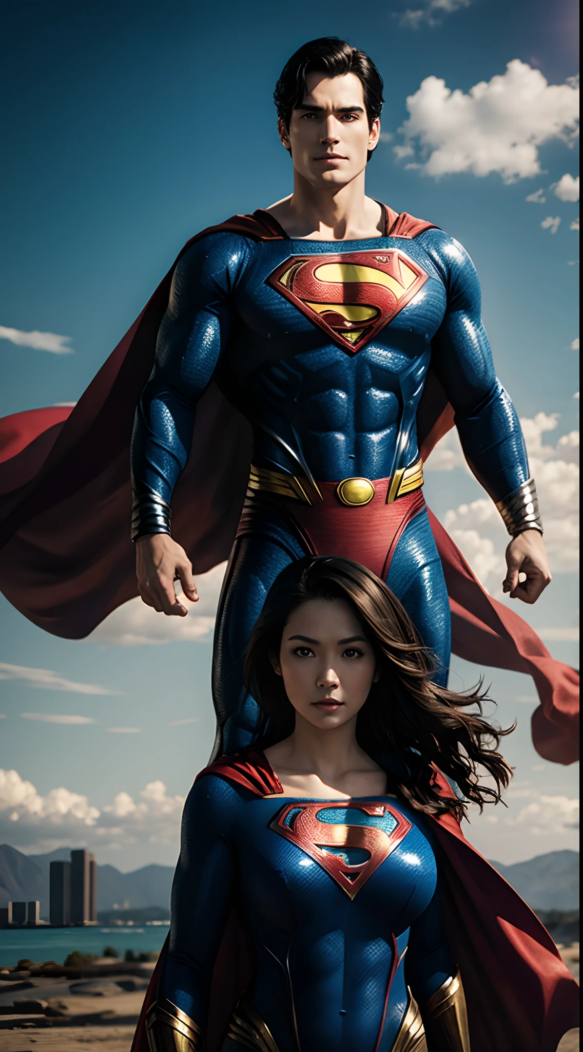 Superman photo with wife