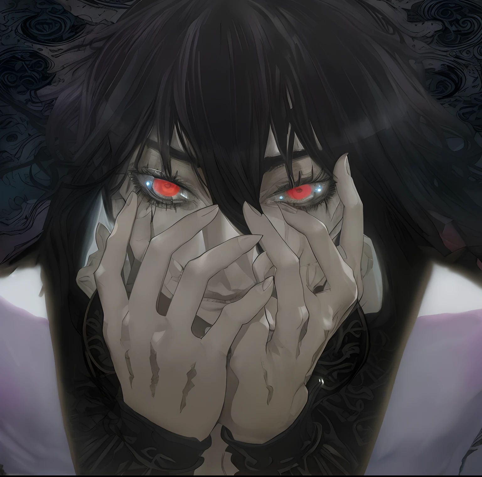 light novel character concept , god to be revered , sharp glances, wrong impression , shackles of fate