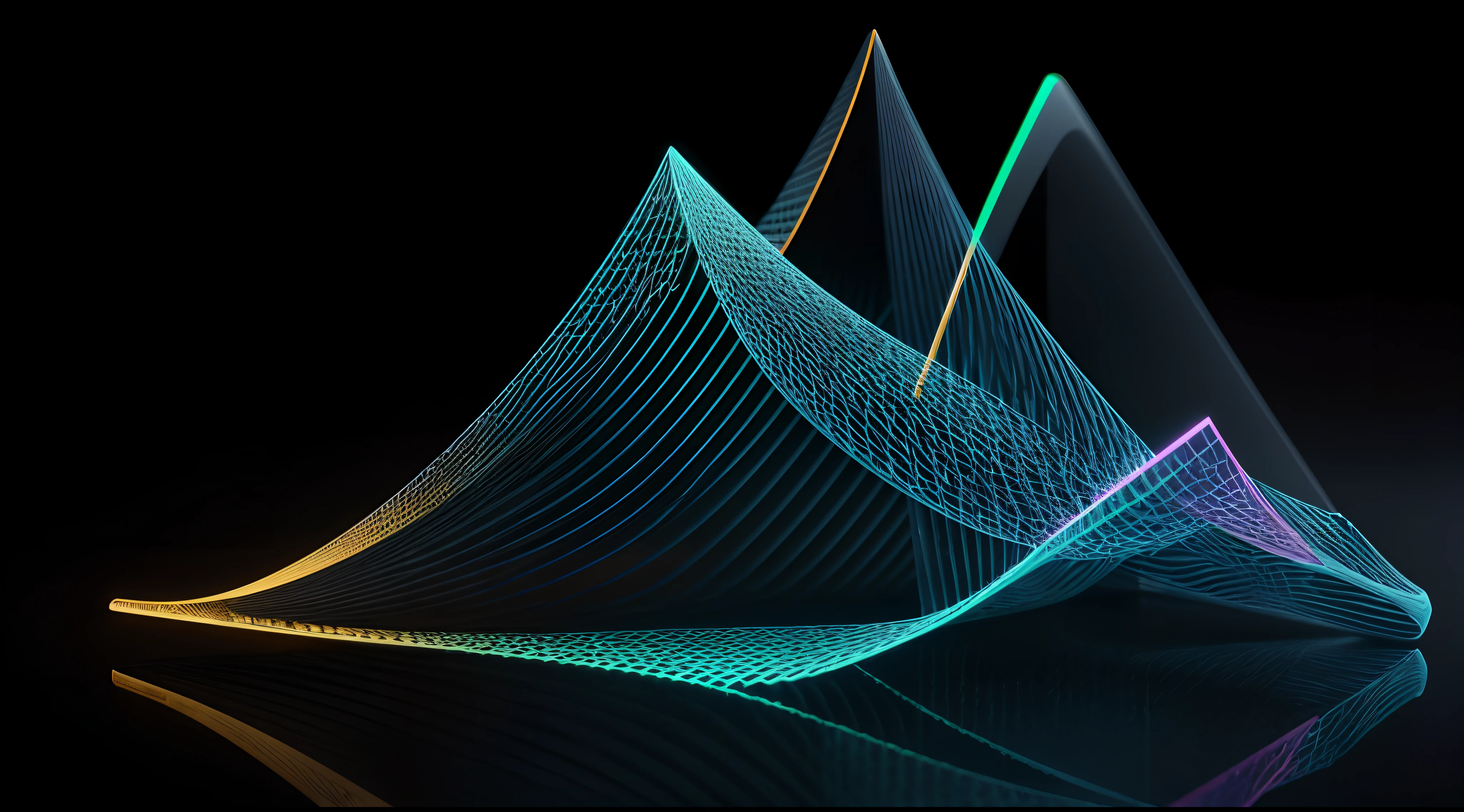 Engaging 3D visualization featuring stunning graphs、glinting