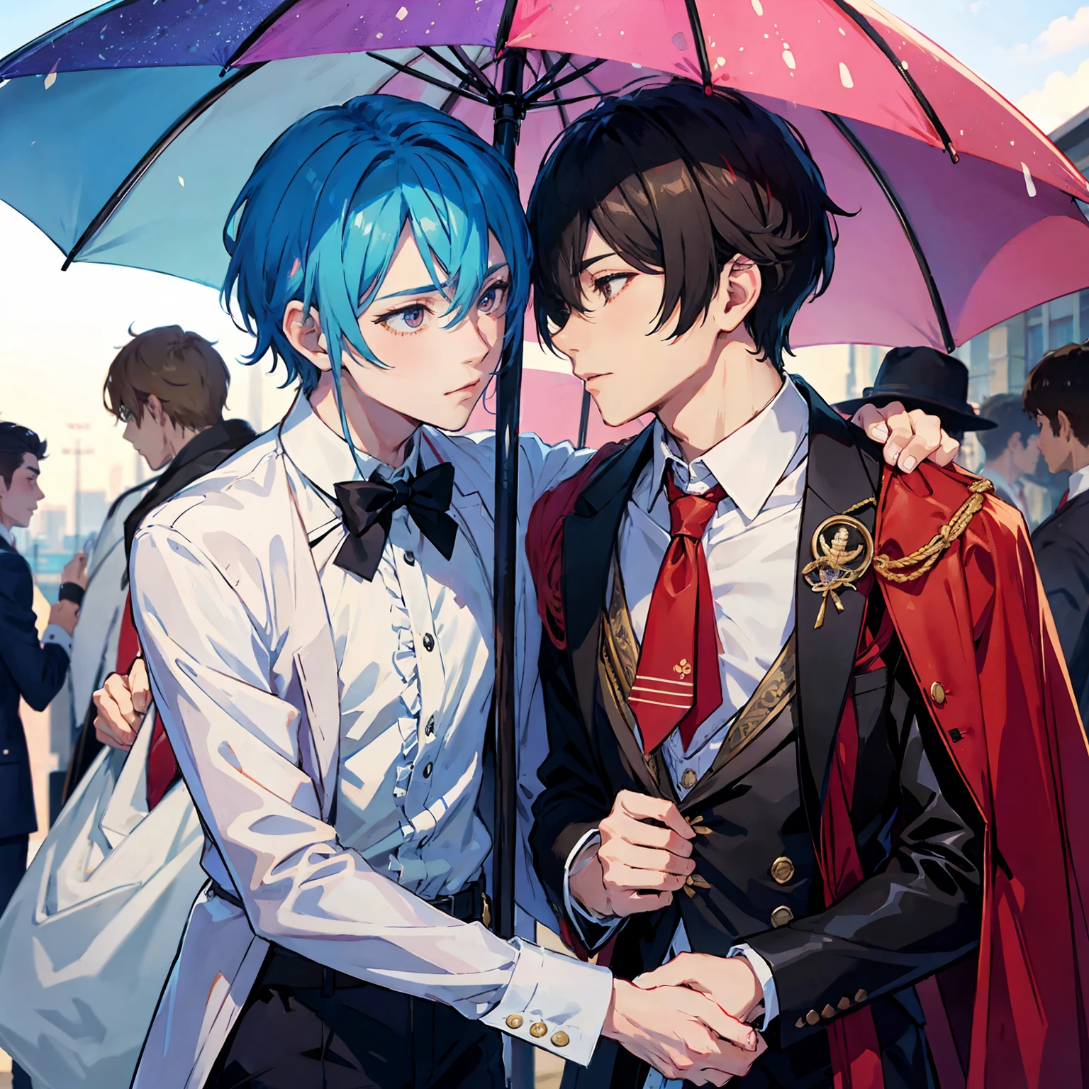 Umbrella between men、gay mal relationship