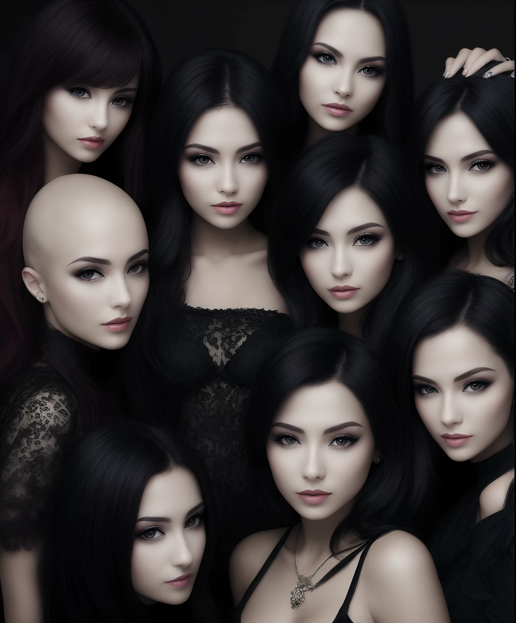 bald pretty womans group