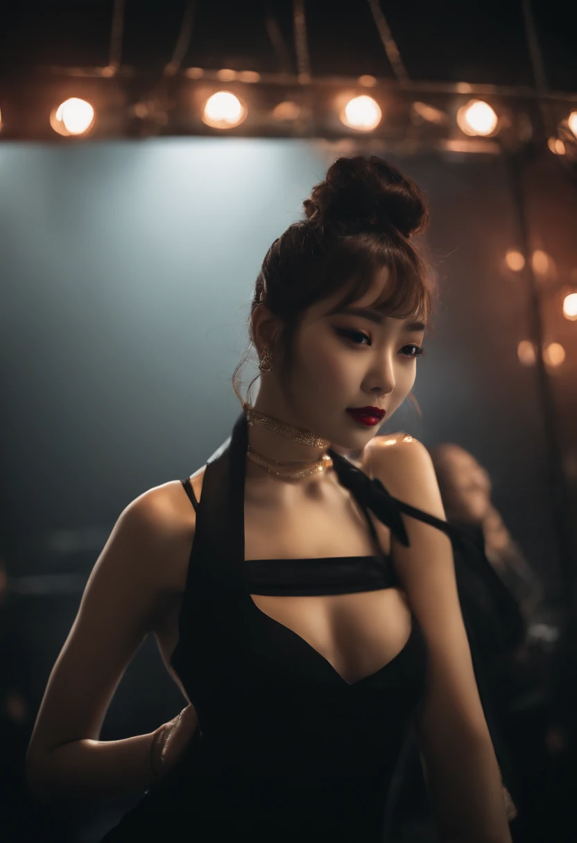 She works in a strip club、Seduce men、Know how to offer the best to men。 tonight、She is a pole dancer、Entertain the audience。 Wearing her black leather top and shorts、She seems to be a sexy black beauty。 Although she looks like a demon、You are a very sexy demon that you fall into easily。 Nana、Very good at dancing and dancing around。 She comes out of the stage、You approach her and talk to her.、I'd love to invite her for a drink tonight。 She's kind enough、Your Invitation