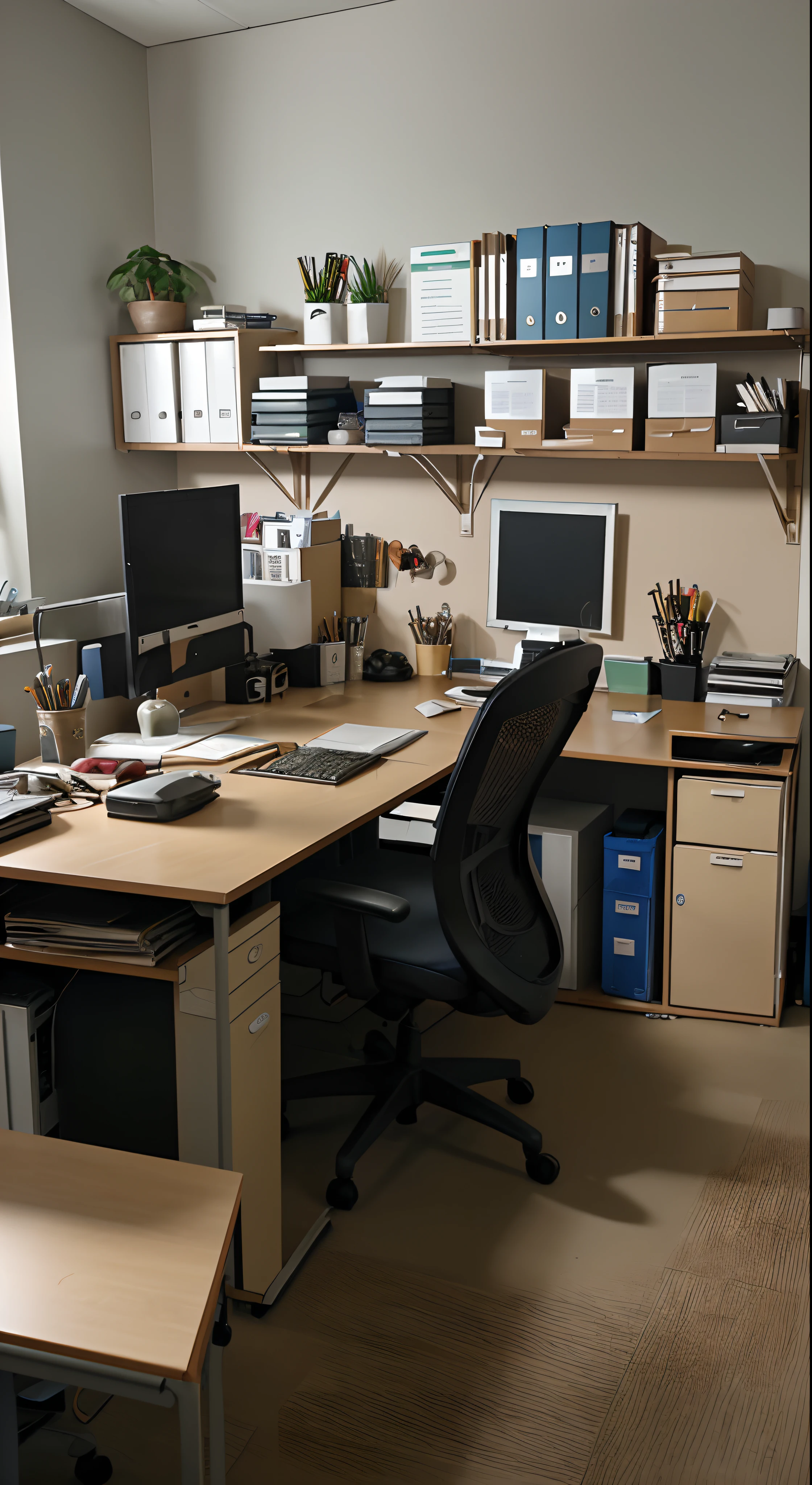 office, untidy workplace
