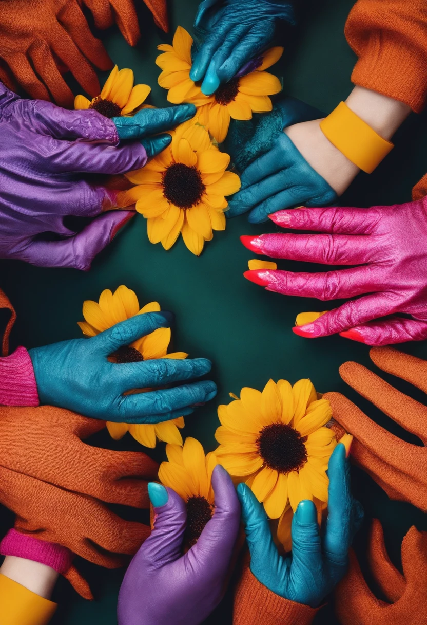 A pair of beautiful hands,Wearing a manicure