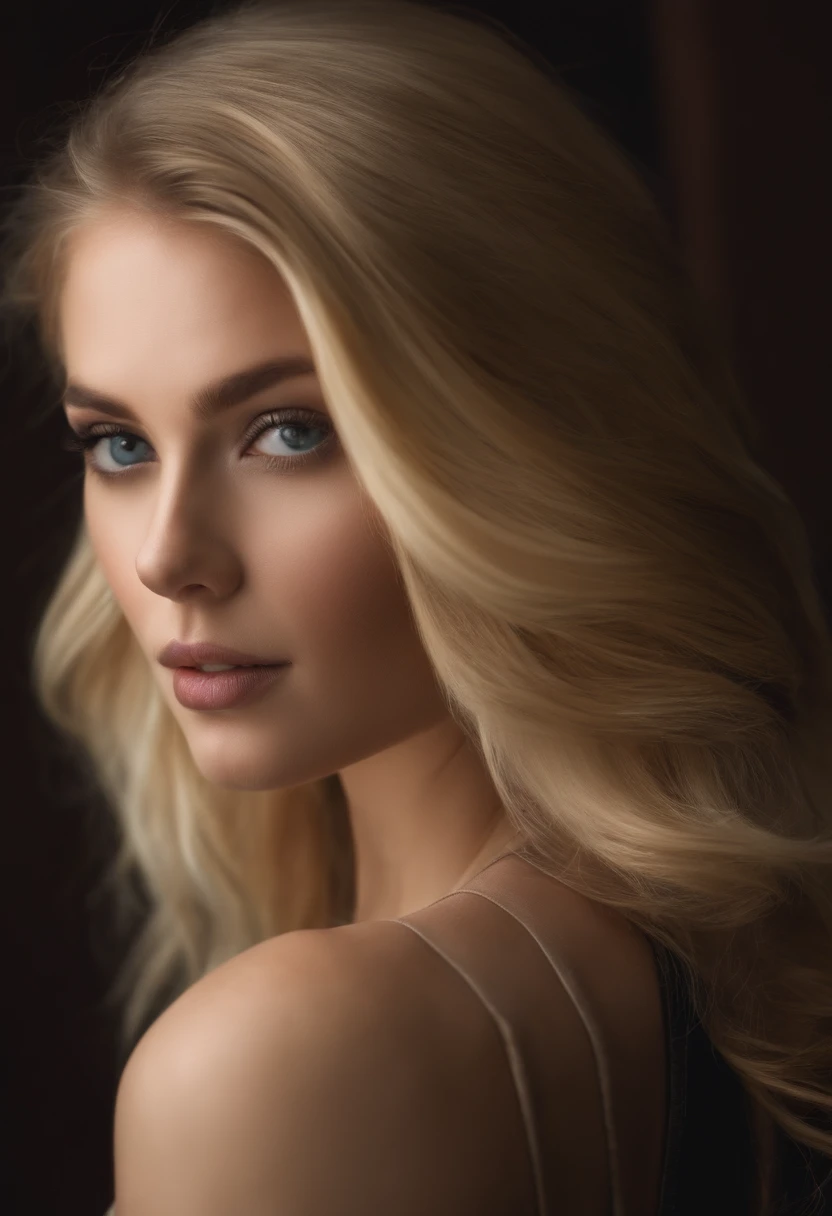 Beautiful girl with blonde hair and shade