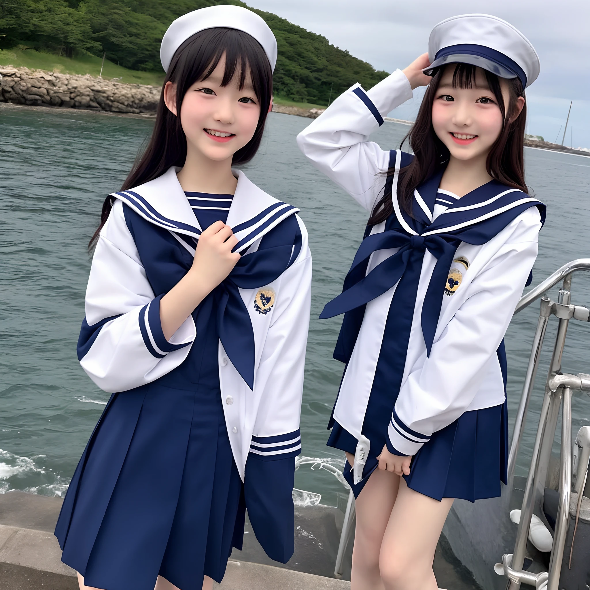 ar old。ailor suit。ssex。Twisting the skirt