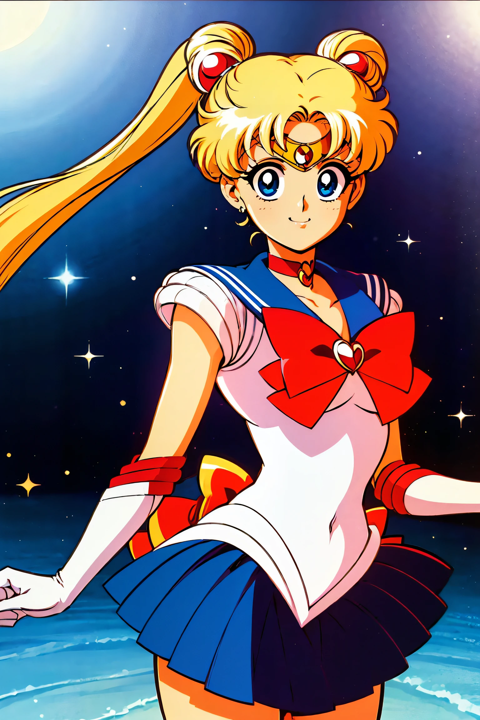 (top-quality:1.3), (​masterpiece:1.4),(Anatomically correct), (Full limbs),(complete fingers),(Precise fingertips), (Fine details),(8K),Photorealista,Sailor Moon!!!!!!!!, Sailor Moon Style,by Sailor Moon, Sailor Senshi Uniform,(sailormoon:1.52),Bun head,aqua eyes,(whitegloves:1.2),(Red choker:1.2),(a blue skirt:1.2),(Red boots:1.2),(Red ribbons:1.2),(Super Detail),(90s Anime,9 0 s anime,9 0 s anime style,anime cels,cel shaded anime), ful:1.3,stands,。.。.。.。.。.。.3D,realisitic,Ultra Micro Photography,Ultra detailed CG unity 8k wallpapers,frombelow,intricate-detail,(1 female),20yr old,(Mer1, tiarra, Sailor Senshi Uniform,white glove,Sailor Senshi Uniform:1.2,meishaonv),Shiny Blue Color Sexy Pleated Mini Skirt:1.3,Golden tiara on the forehead:1.5,Bare upper arms:1.1,Luxurious gold decoration:1.3,Long white latex gloves with luxurious gold décor:1.3,very large blue bow behind the waist,,,,,,,:1.1,Cleavage looks sexily boldly big,((seducting smile,Very pretty face,Details of face:1.5,美丽的面容,beautidful eyes,shinny eyes,thin lipss:1.3,thin and sharp pale eyebrows,,long dark eyelashes,Double eyelashes)),Luxurious Golden Jewelry,(Very thin and fitting high gloss white holographic leather:1.3),Bold and sexy slender high leg gravette swimsuit,(battle posture), Huge white wings,thin and muscular muscles,Muscular abs,a small face,huge-breasted,perfectly proportions,big breasts thin waist,SEXY Model Pose,Visible Pore,perfect hand:1.5,octane renderings,highly dramatic picture,Strong natural light,sunlights,exquisite lighting and shadow,dynamic ungle,DSLR Harp,Focus:1.0,Maximum clarity and sharpness,(The divinity of water,Splattering on the background of the space,Dynamic water background,prow: 1.2,Eau,polka dots,Water hair,Dynamic Frames,mercury,rays of moonlight,a moon,Dynamic backgrounds,Background of details)),(Best Quality), (awardwinning, Textured skin),