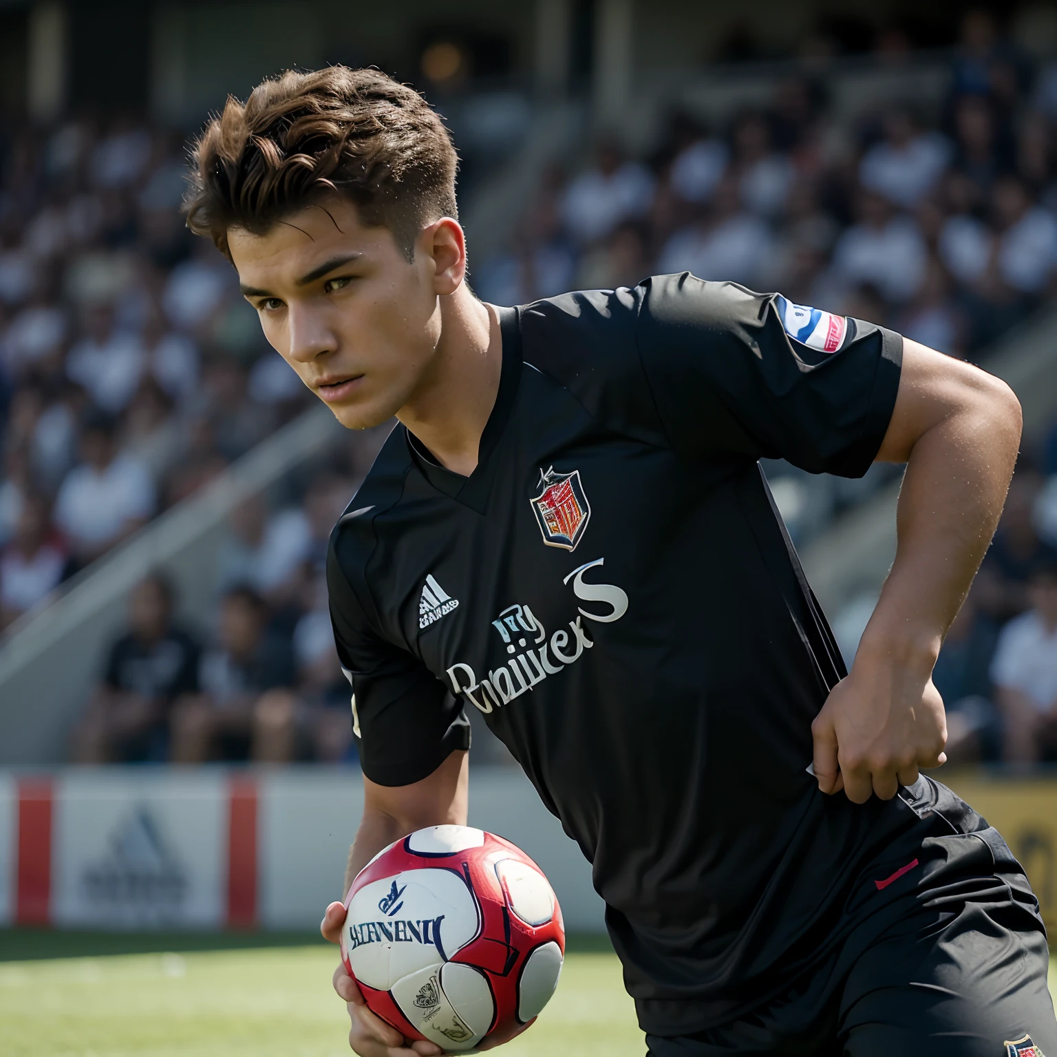 You described a 16-year-old boy, joueur de football talentueux, portant le maillot de Los Angeles FC . Il est sur le terrain, dribblent habilement les adversaires, create chances for his team and impress spectators with his agility and passion for the game. Les supporters scandent son nom avec enthousiasme, reconnaissant son talent exceptionnel.