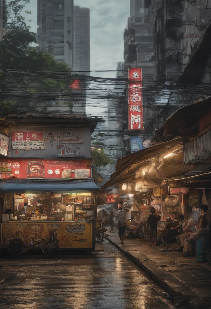 In a busy city,Jakarta city,Indonesia,There is a small café
