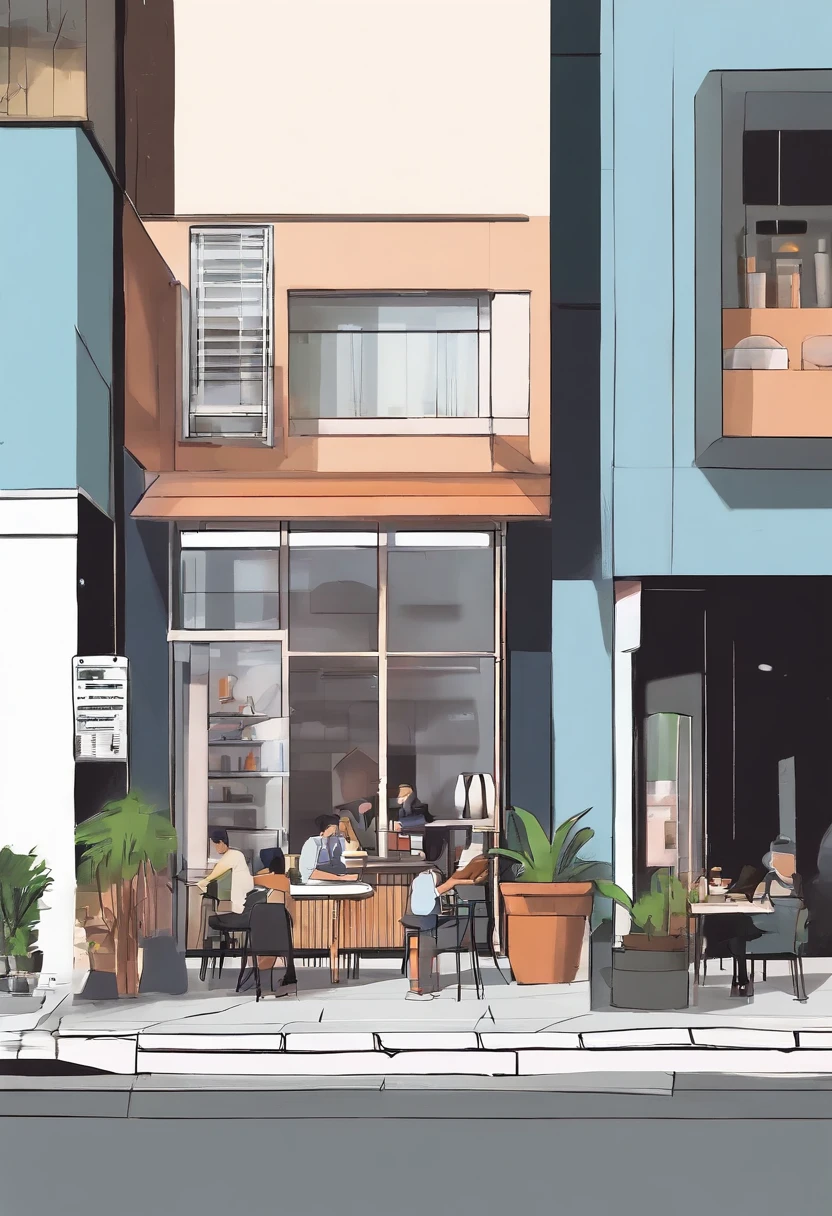 In a busy city,Jakarta city,Indonesia,There is a small café