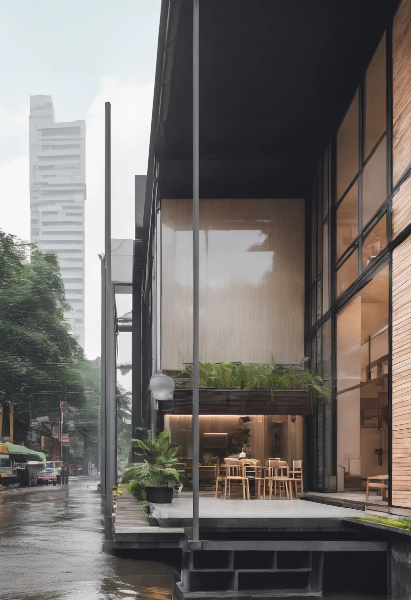 In a busy city,Glodok,jakarta city,Indonesia,There is a small café