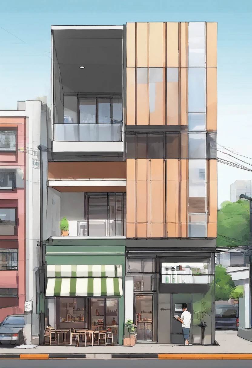 In a busy city,Glodok,jakarta city,Indonesia,There is a small café