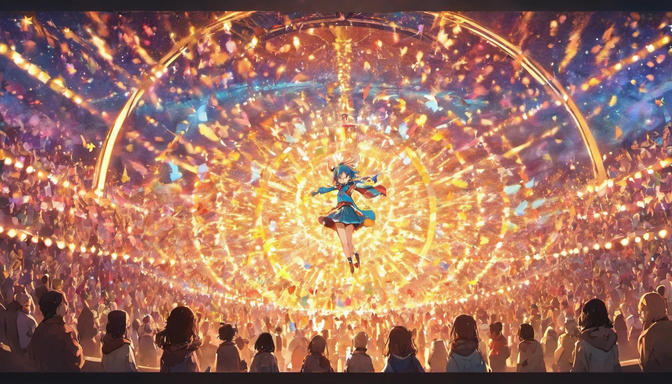 The crowd formed a circle、Celebrate the holidays