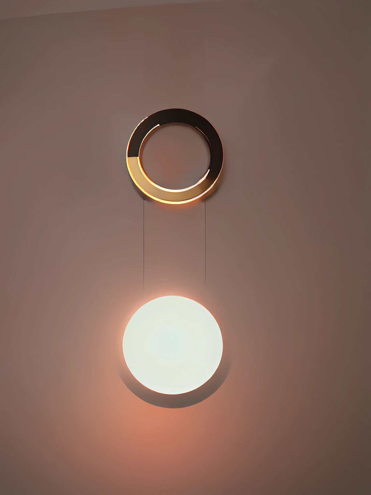 Keychain，Simple，Rubber material，Large and small circles，Modeling rendering，Pale color background，8K  UHD, Digital SLR, High quality, filmgrain, Photorealistic