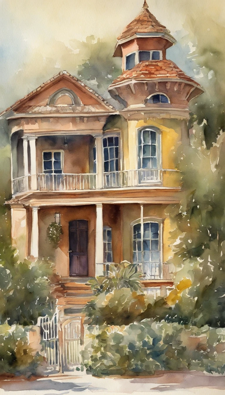 The Innes house Los Angeles, vibraciones vintage, dreamy atmosphere, melancholic mood, retro aesthetic