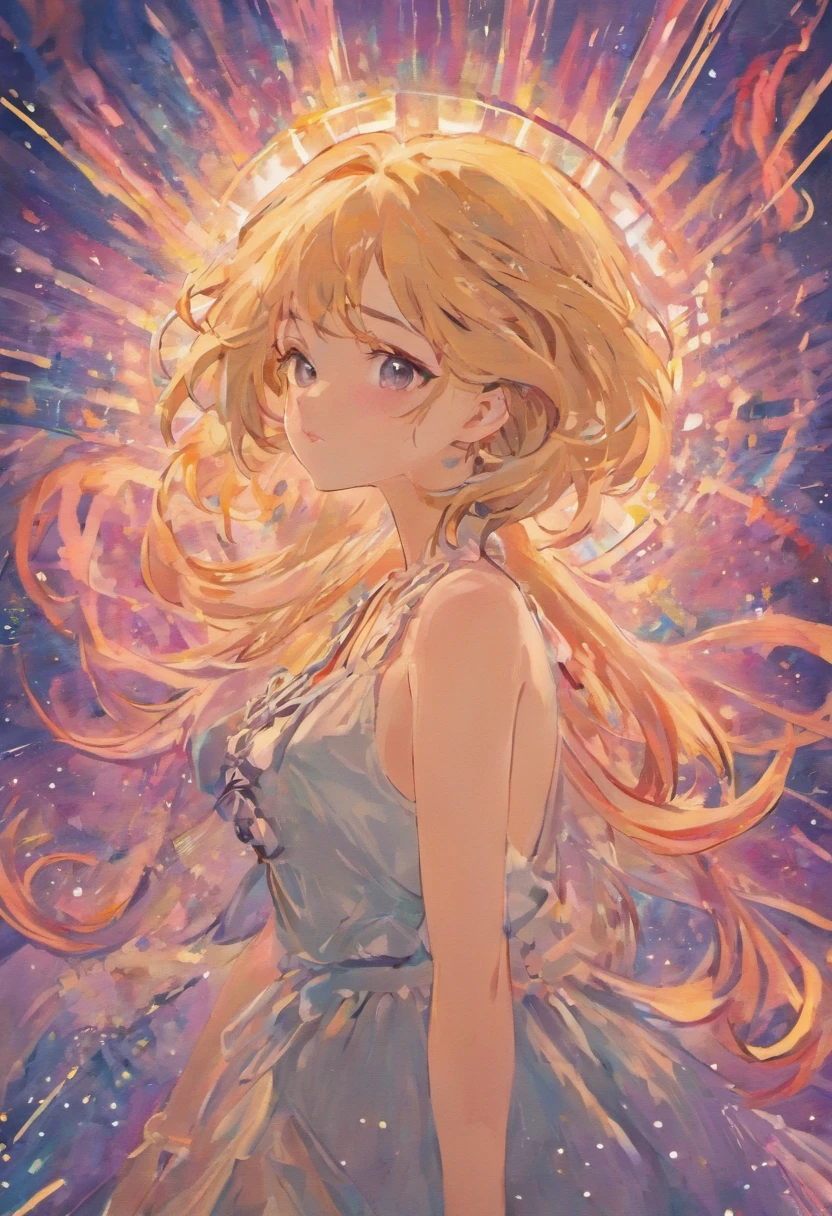 uma mulher branca com cabelo loiro, olhos claros vestida com roupas de 1950, pintura SNES