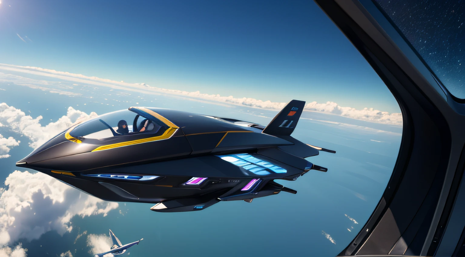 ultra-detailliert,ultra res,Small flying bodies,1-seater,Ships of the future,Spaceship,((top-quality)), ((​masterpiece)), (ighly detailed:1.3), Humanoid,