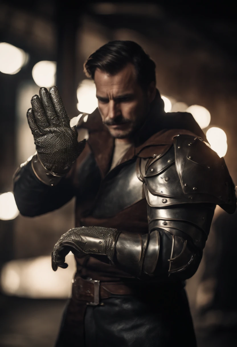 The hero is a man who wears oversized metal gloves,