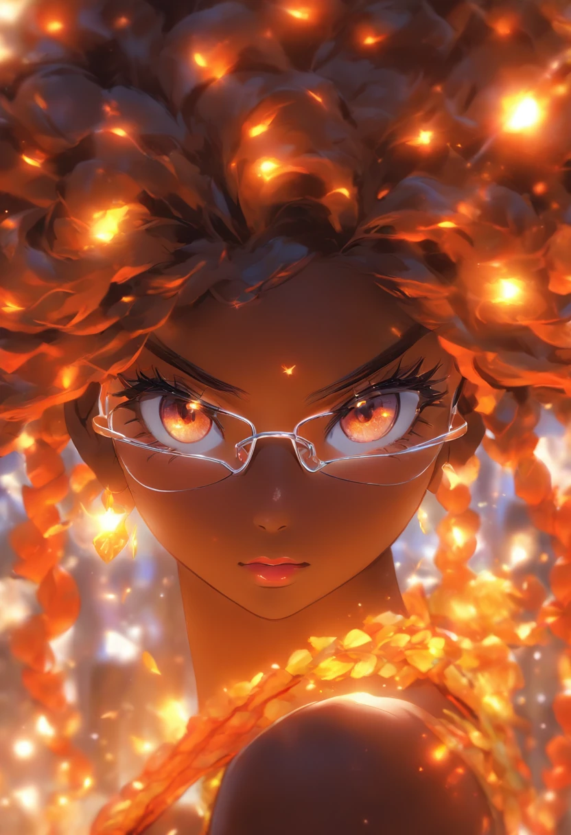 (((goddess beauty, with glasses, Beautiful Beauty, dark skin))) 4K Ultra Quality, computer graphics,
