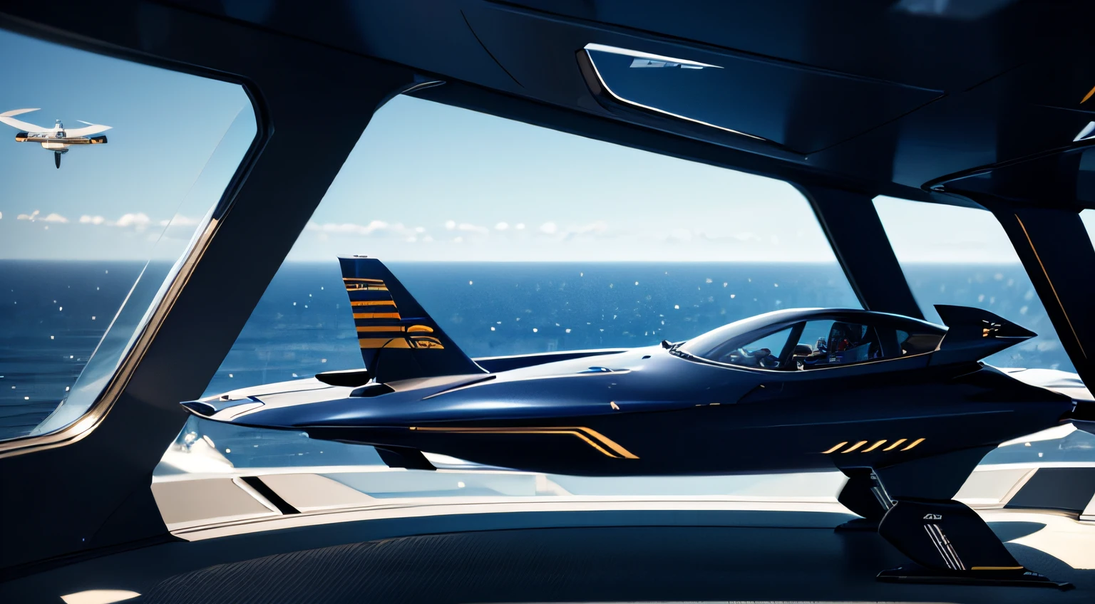 ultra-detailliert,ultra res,Small flying bodies,1-seater,Ships of the future,Spaceship,((top-quality)), ((masterpiece)), (ighly detailed:1.3), Humanoid,Navy blue,