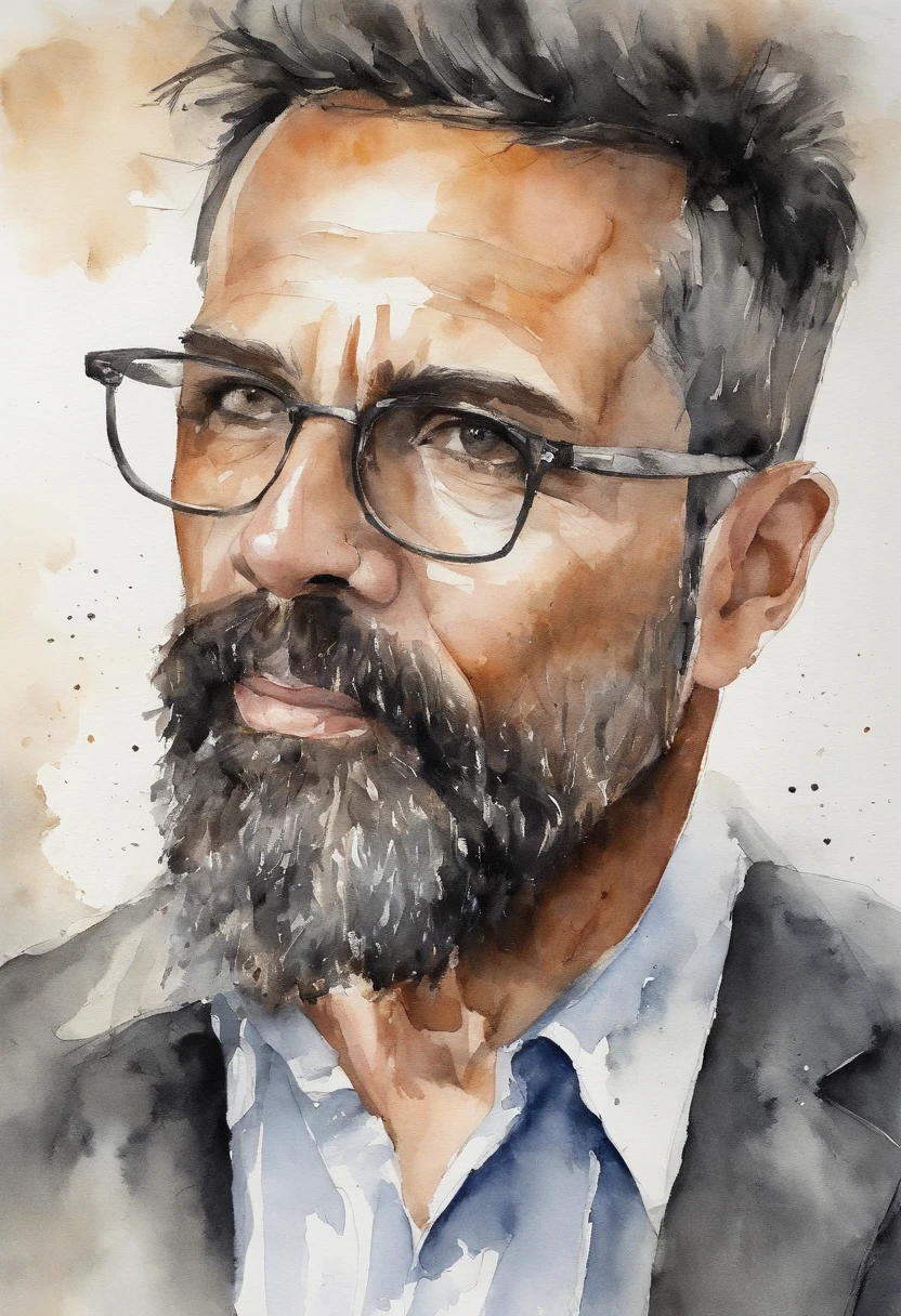 Male 30 years, cabello corto color negro, ojos negros, small beard, Camisa blanca lisa de manga larga, Pajarita negra, Black long trousers, Fondo transparente, Ver el visor.