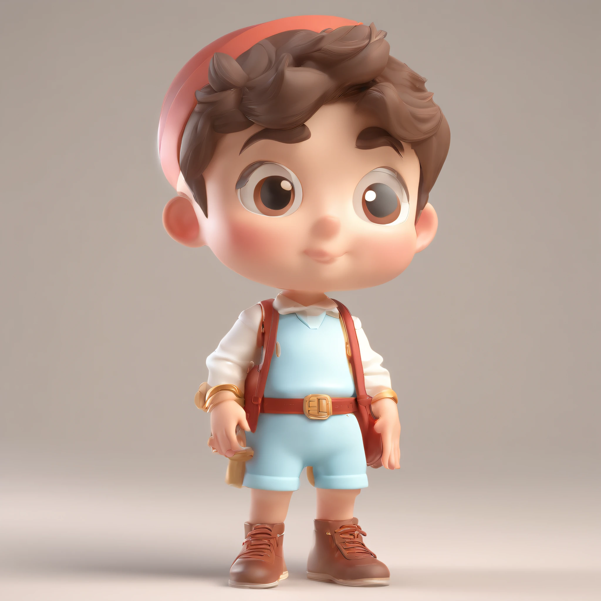 super cute boy IP by pop mart, Bright eyes, cherub,Little white dress, Clay, Models, a blind box toy, Glossy and delicate,Clean background, Good gloss, 3D rendering of,Best quality