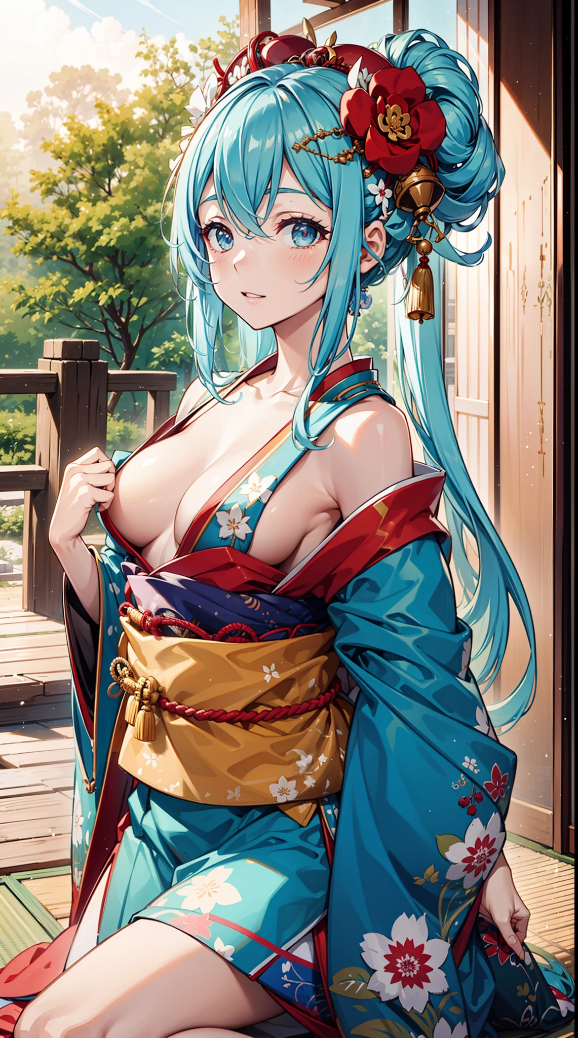 {{{{tmasterpiece}}}}, {{{ultra - detailed}}}, {{{High- sharpness}}}, {{Good anatomy}}, (((best qualtiy))), ((Very fine and beautiful)), {{Very detailed and refined}}, {8k CG wallpaper}, {{illustratio}}, (blossoms:1.2), (color difference:1.2), a matural female, (1girll:1), 独奏, Oiran, (japanses clothes:1.2), (pale white face:1.2), Medium curve