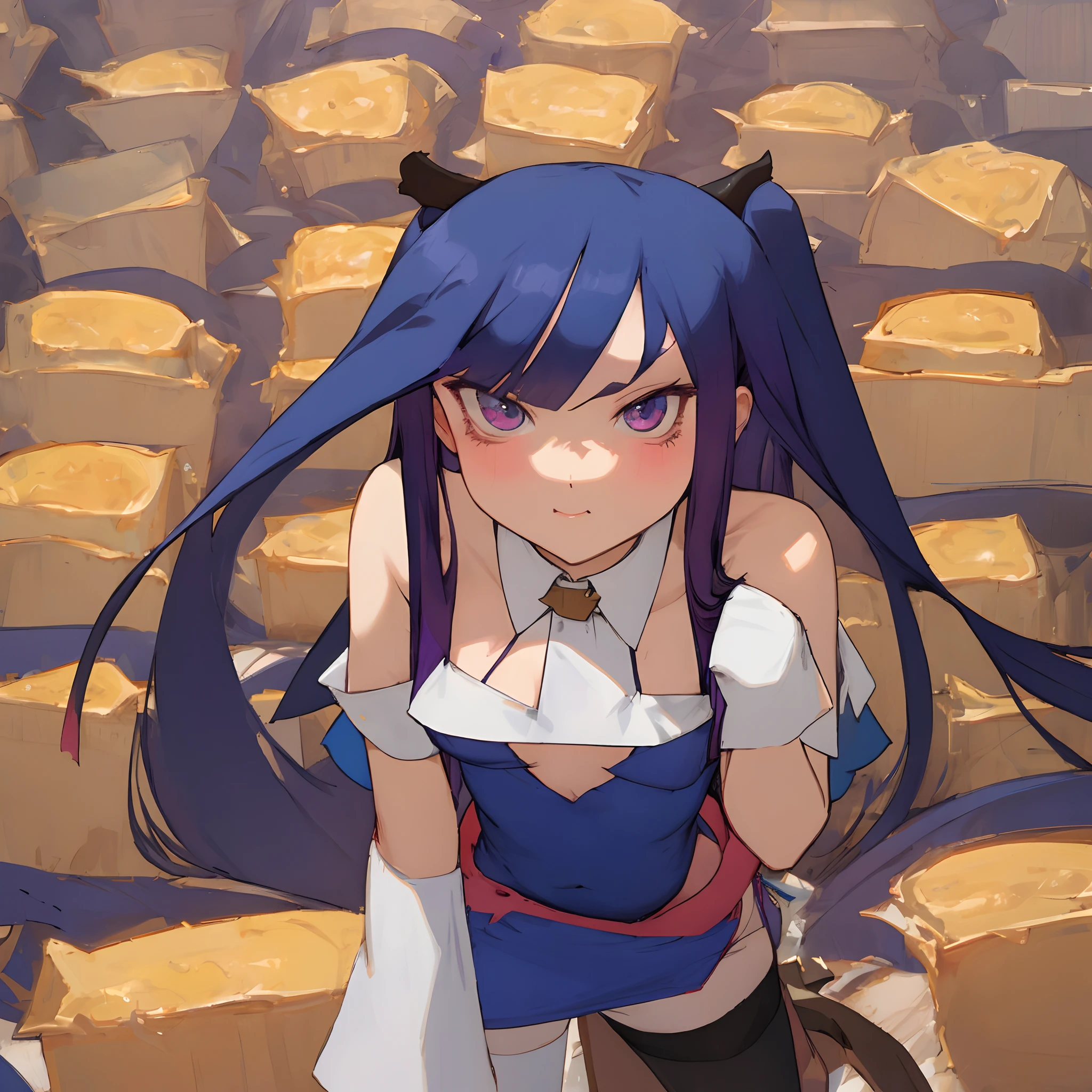 Flat chested  stocking