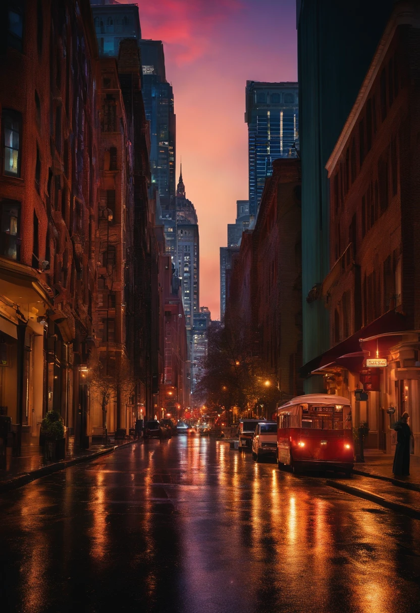 nighttime city street