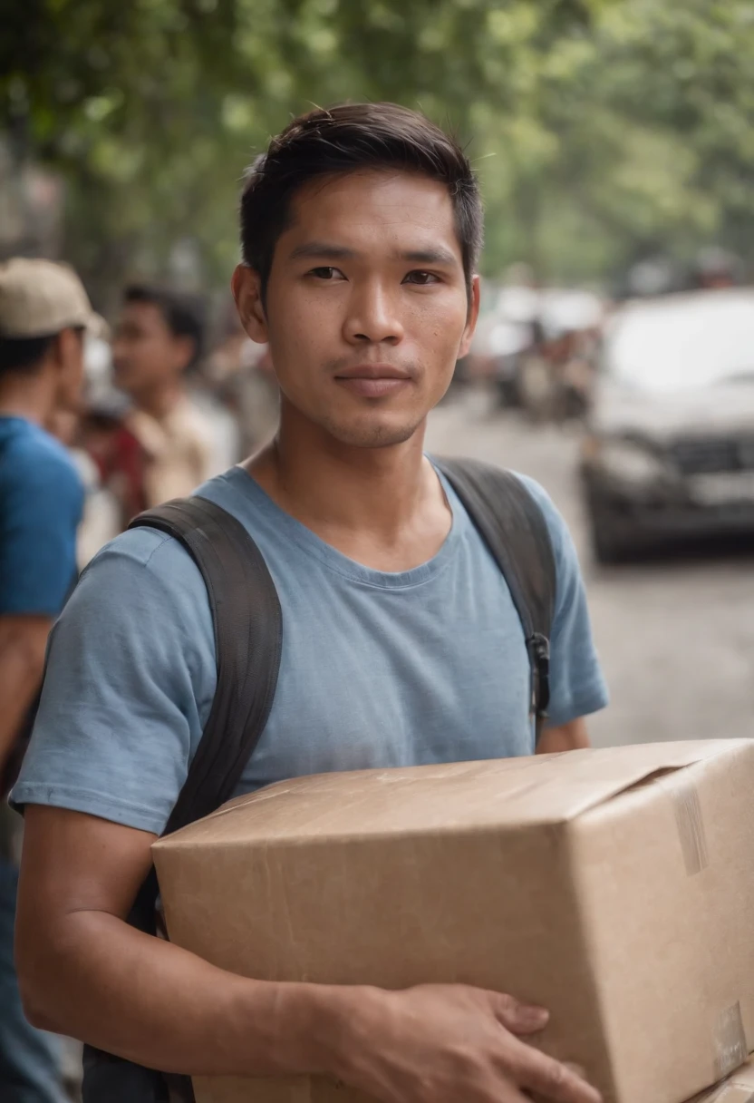 this is a Philippines guy who carries big carton